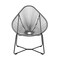 Armen Living Acapulco Indoor Outdoor Steel Papasan Lounge Chair with Gray Rope LCACSIGRY - alternate 7